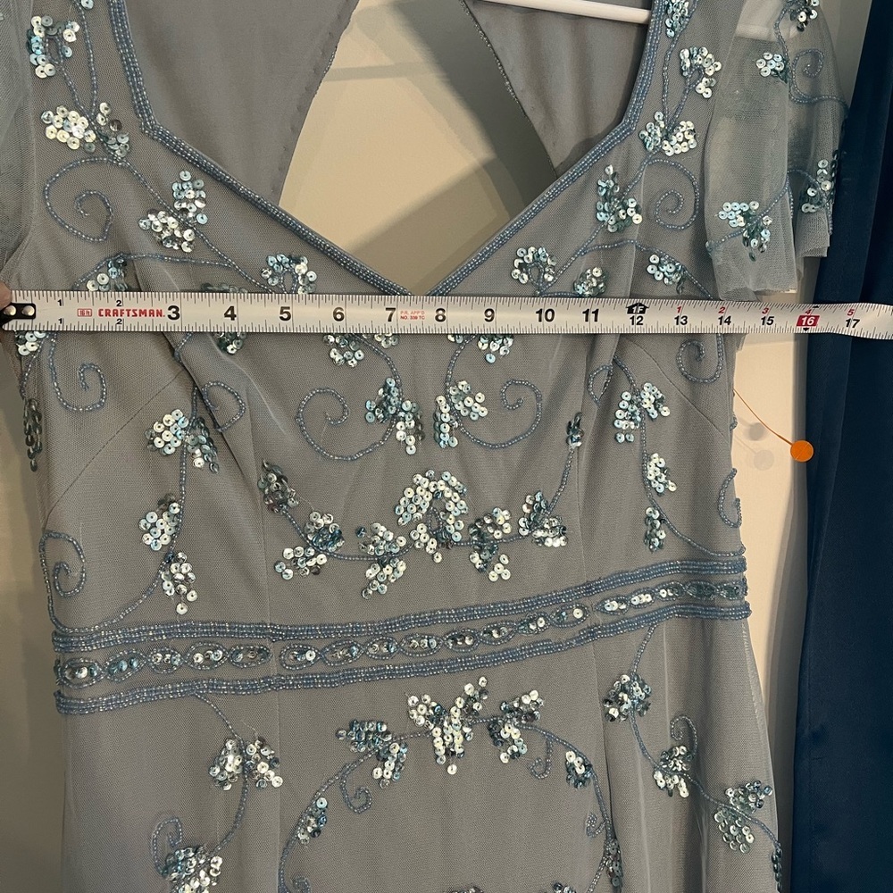 𝅺NWT Adrianna Papell Papell Studio Beaded Long Dress size 8 - Picture 5 of 7
